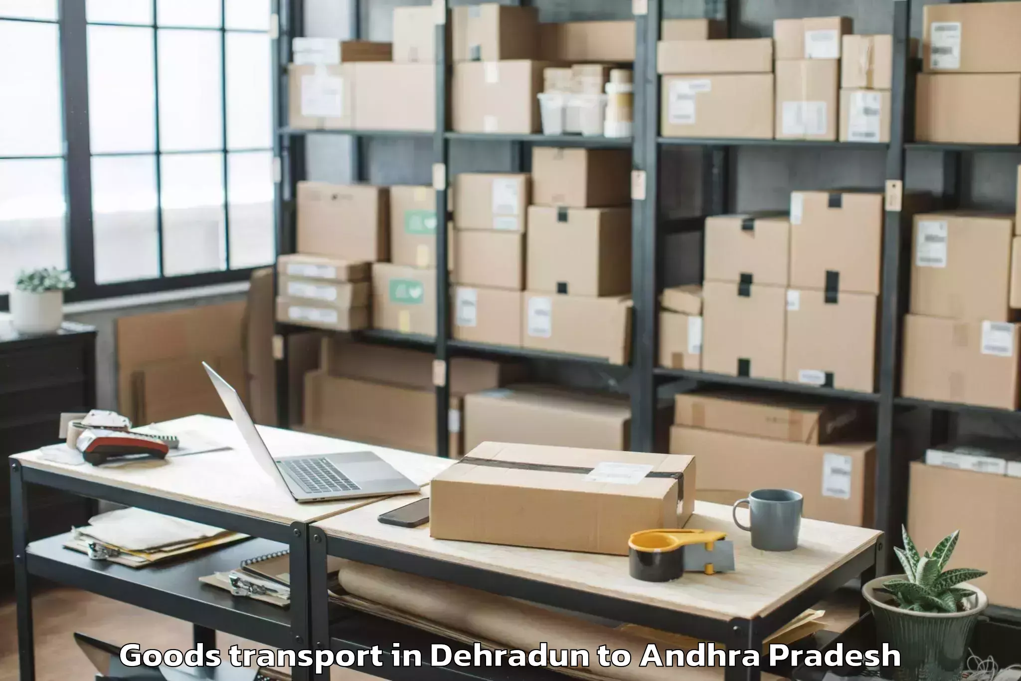 Discover Dehradun to Reddigudem Goods Transport